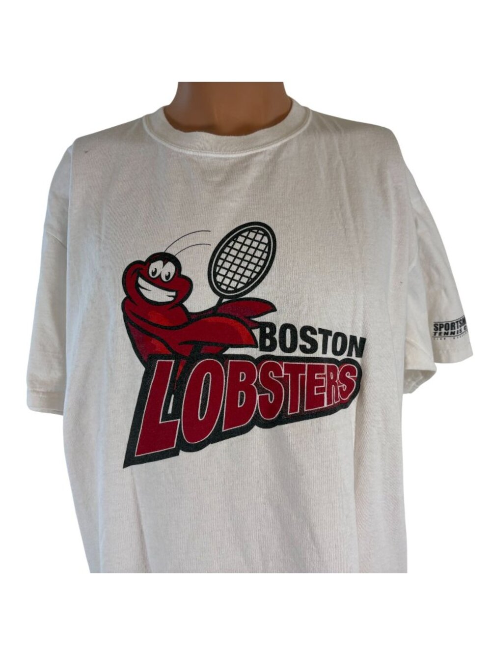 Vintage Boston Lobsters T Shirt Mens Size XL Reebok World Team Tennis Y2K